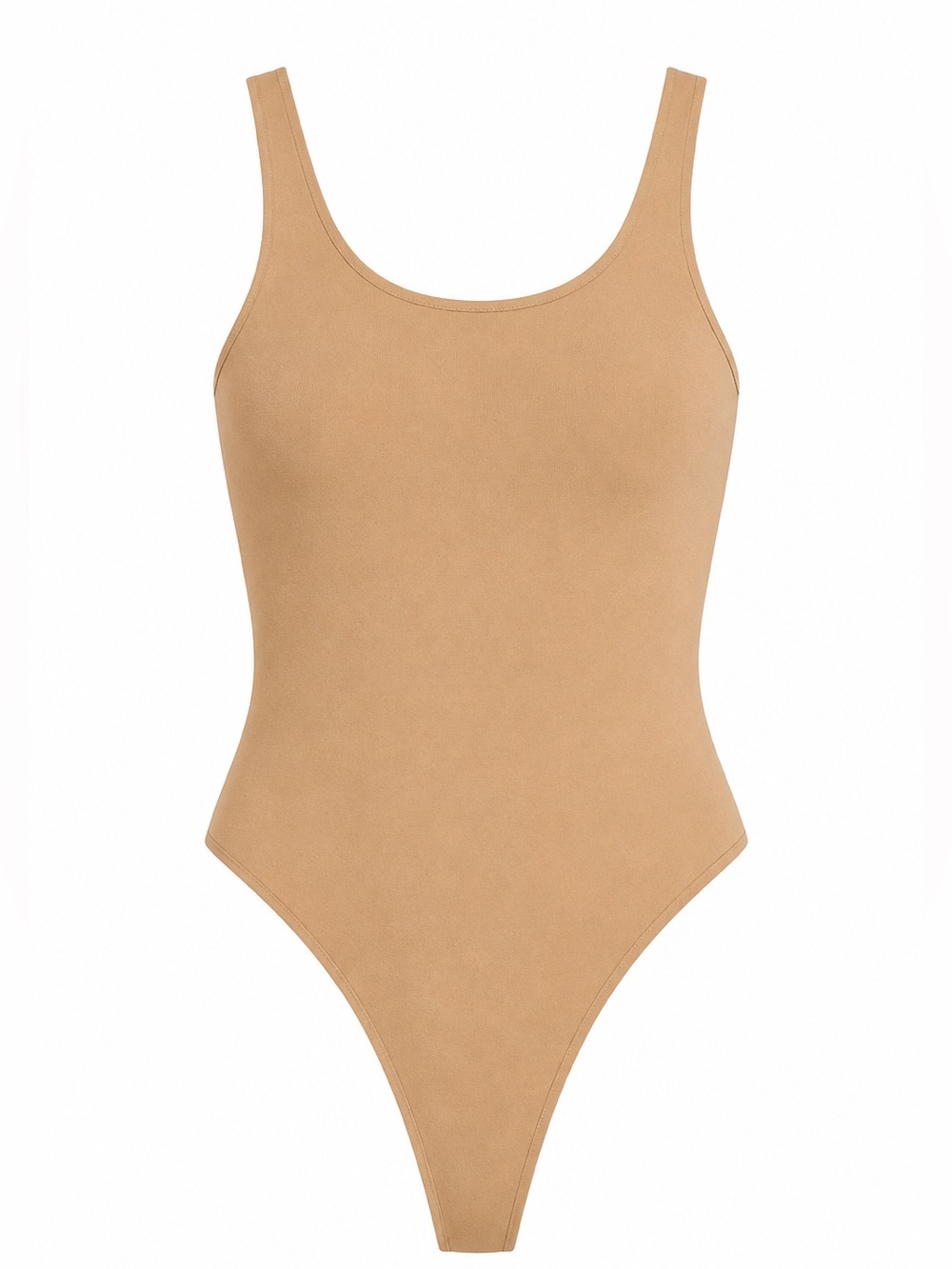 SKIMS Fits Everybody Square Neck Thong Bodysuit Clay Large NWT Shapewear - Picture 2 of 9
